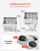 VEVOR 127 cm elektriski regulējama nerūsējošā tērauda suņu kopšanas vanna ar ūdens filtru (kreisā puse)