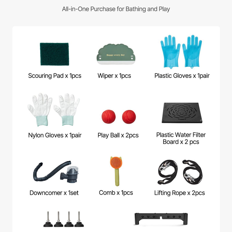 VEVOR 127 cm elektriski regulējama nerūsējošā tērauda suņu kopšanas vanna ar ūdens filtru (kreisā puse)