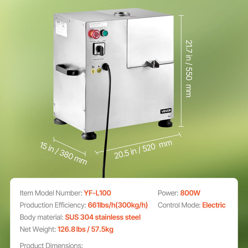 Komerciālā cukurniedru sulas spiede 800 W, elektriskā, ar 4 nerūsējošā tērauda veltņiem, jauda 300 kg/h, piemērota mājai un komerciālai lietošanai