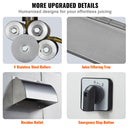 VEVOR 800W elektriskā cukurniedru spiede, 300 kg/h izeja, 4 ruļļi, 60 mm ieeja