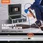 Канальная камера VEVOR для инспекции, экраны 17,8 см, камера 1000TVL, кабель 40 м 
