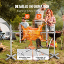 VEVOR 116,8 cm elektrisks BBQ rotējošais grila komplekts, nerūsējošā tērauda grils, cūkai vai jēram līdz 40,8 kg