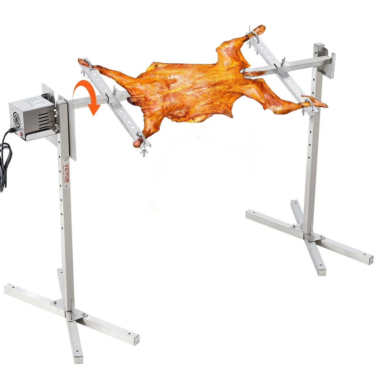 VEVOR 116.8 cm Electric BBQ Rotisserie Grill Kit, Stainless Steel Grill, for Pig or Lamb up to 59.9 kg