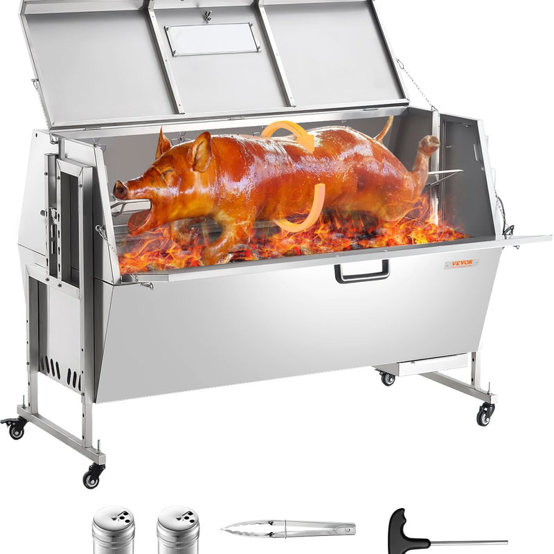 VEVOR rotējošais grils – 60W elektriskais cepšanas grils cūkai, jēram un vistai, MAX slodze 130 kg