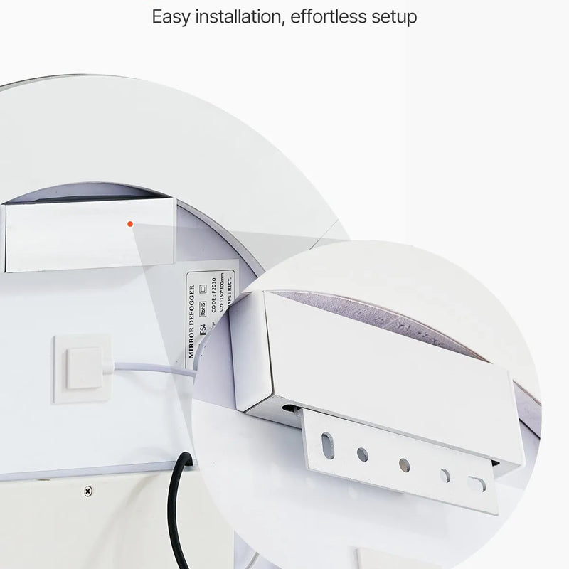 VEVOR LED vannas istabas spogulis, 60 cm apaļš LED sienas spogulis ar priekšējo un aizmugurējo apgaismojumu, pretaizsvīšanas funkciju un atmiņu, bezpakāpju 3 krāsu temperatūras regulējams apgaismojums