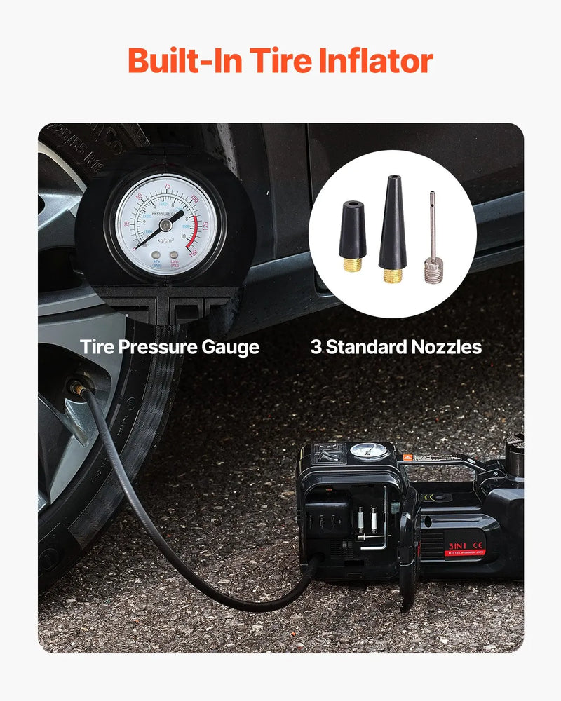 Elektriskais auto domkrats 5 t komplekts ar elektrisko triecienatslēgu