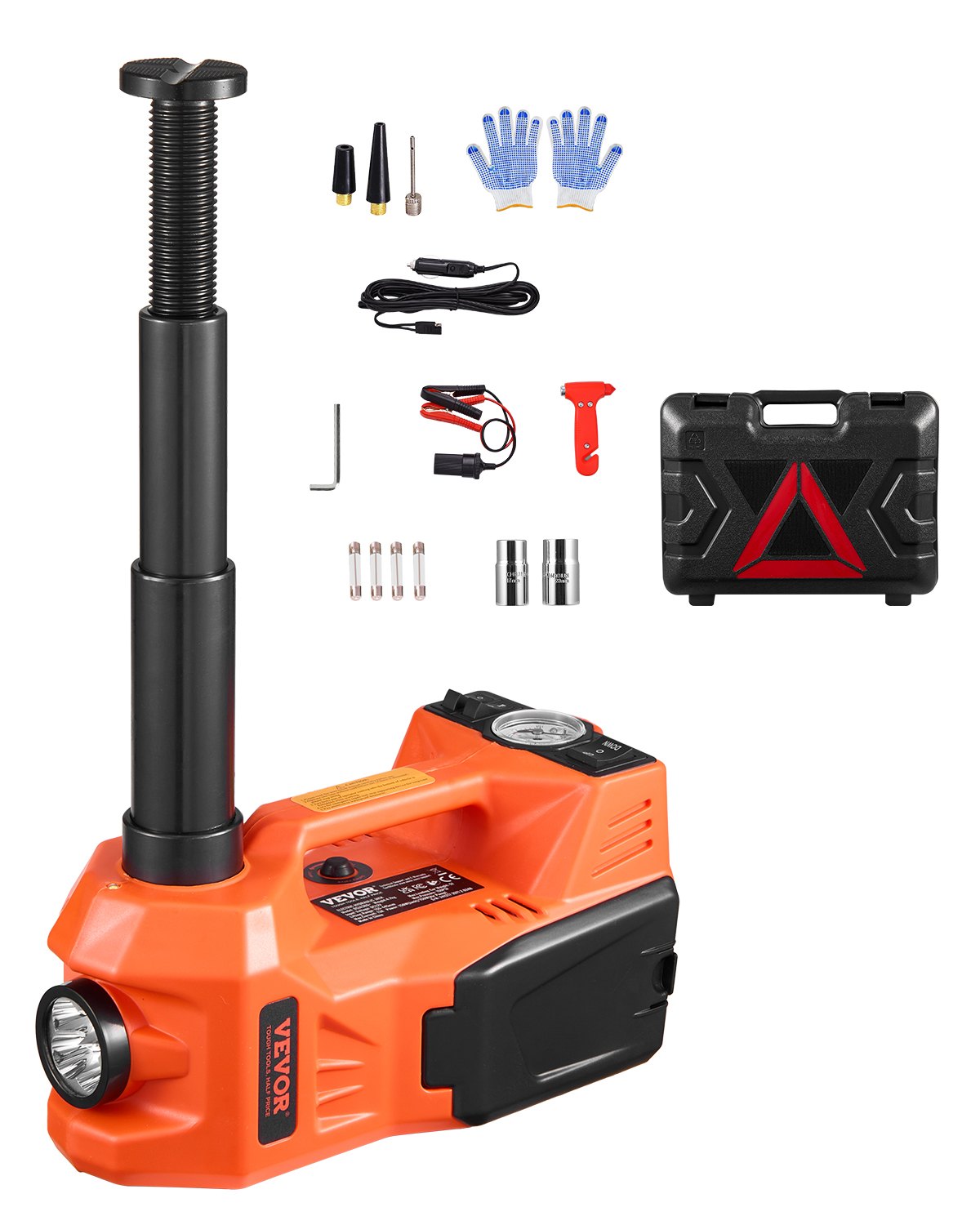 VEVOR Adjustable Electric Car Jack 5 Tonnes, Kit with Hammer