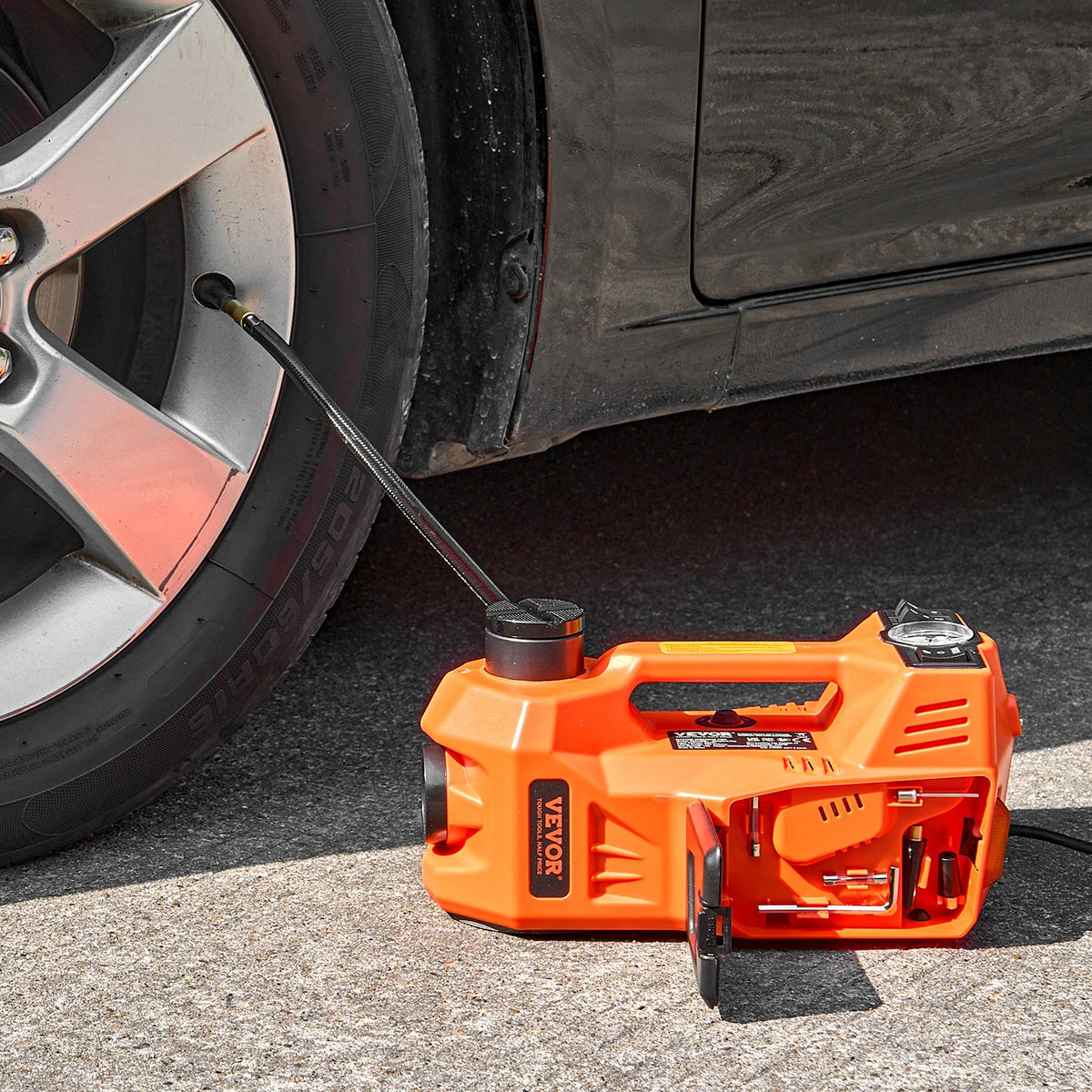 VEVOR Adjustable Electric Car Jack 5 Tonnes, Kit with Hammer