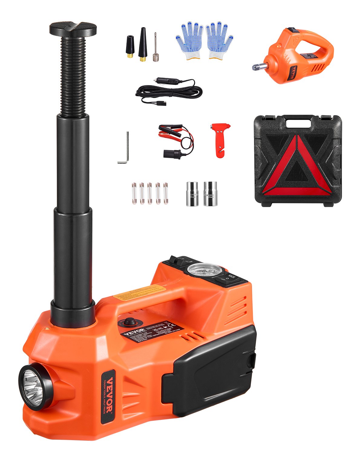 VEVOR Electric Car Jack 5 Tonnes, Kit with Electric Impact Wrench