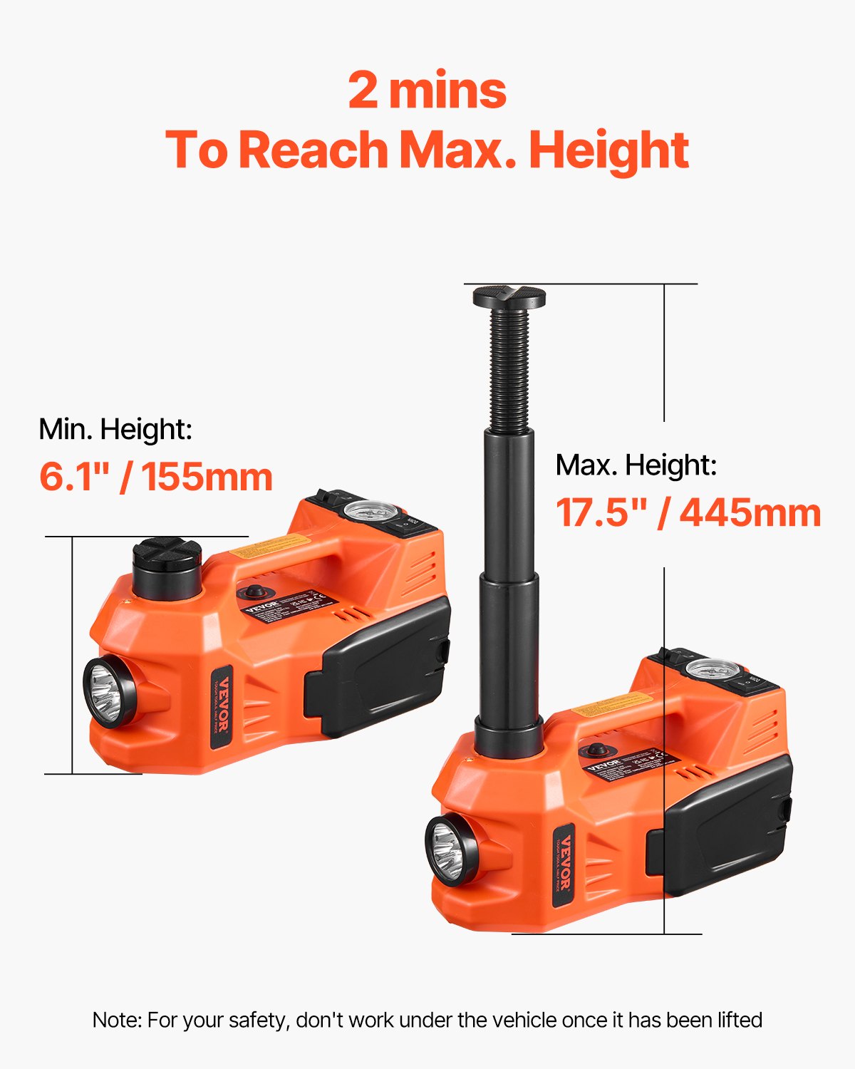 VEVOR Electric Car Jack 5 Tonnes, Kit with Electric Impact Wrench