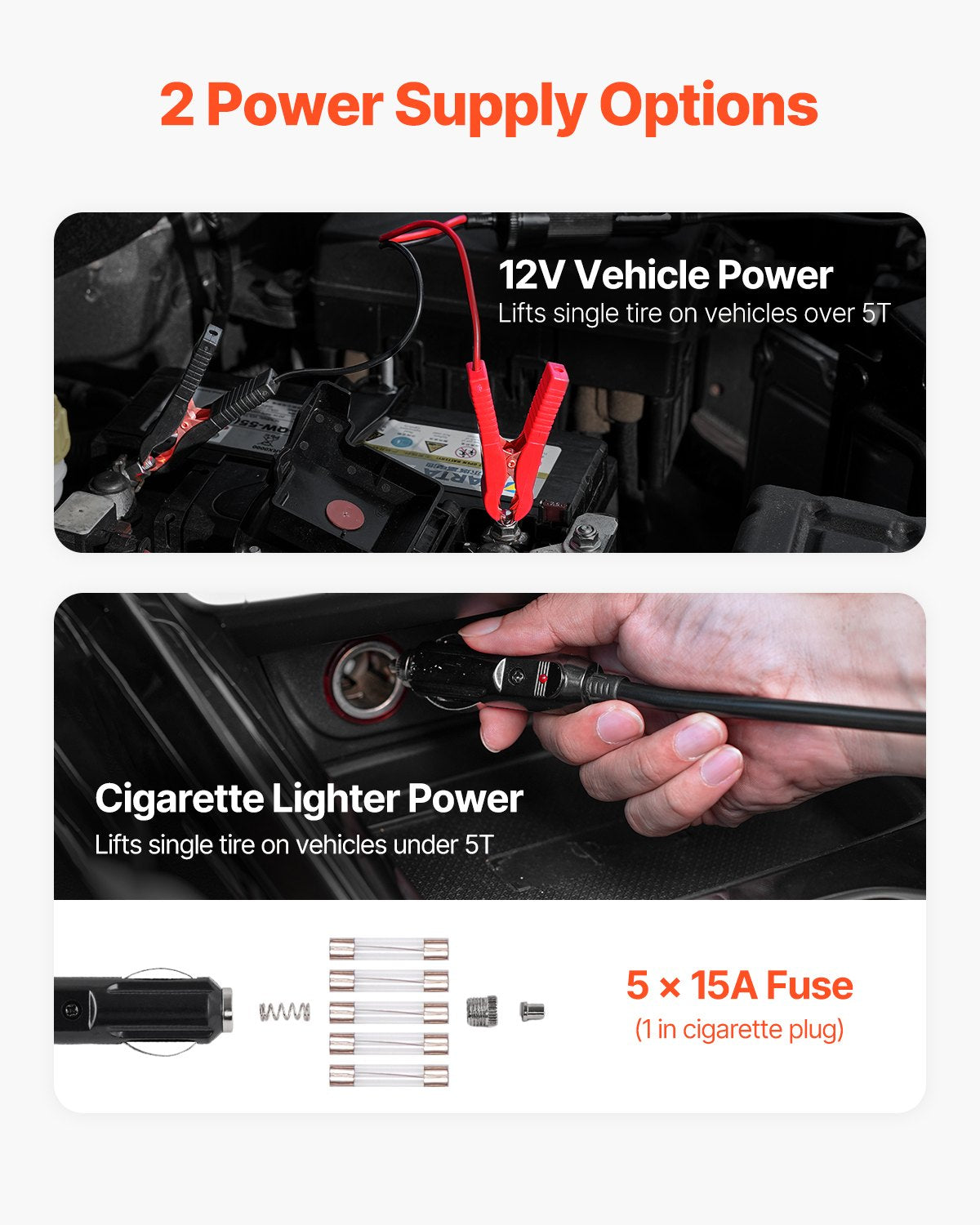 VEVOR Electric Car Jack 5 Tonnes, Kit with Electric Impact Wrench