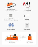 Elektriskais auto domkrats 15 t portatīvs komplekts ar LED apgaismojumu