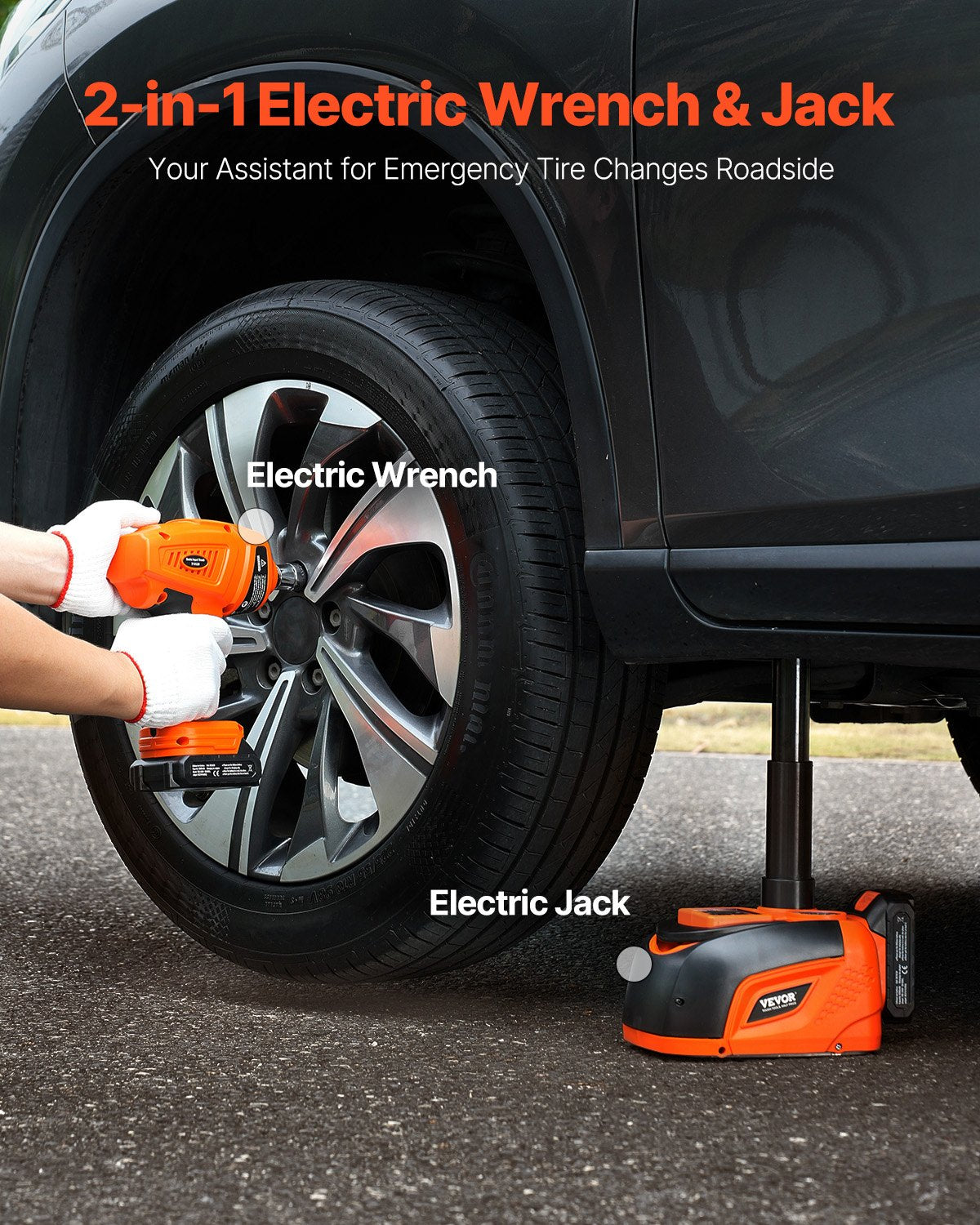 VEVOR Electric Car Jack 5 Tonne Portable Kit with Remote Control