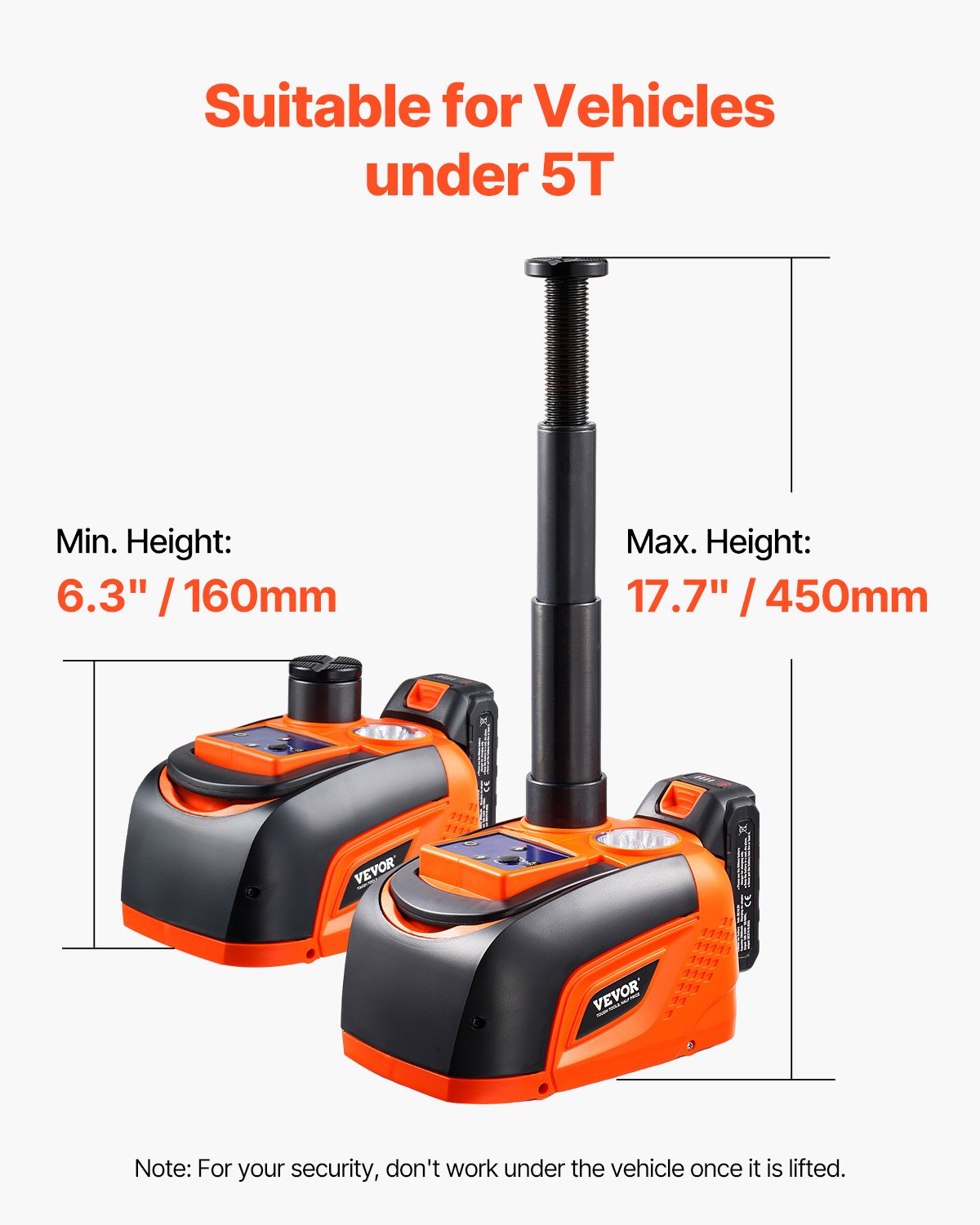 VEVOR Electric Car Jack 5 Tonne Portable Kit with Remote Control