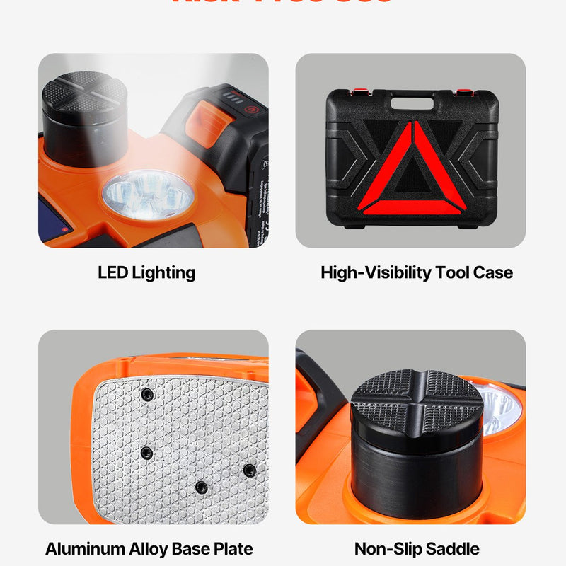 VEVOR Elektriskais automašīnas domkrats 5 tonnas Portatīvais komplekts ar tālvadības pulti