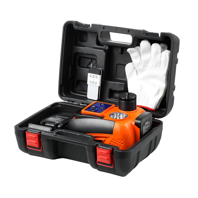 VEVOR elektriskais auto domkrats, 5 t, regulējams elektriskais šķērveida domkrats ar LED apgaismojumu un tālvadības pulti, pārnēsājams komplekts vieglajām automašīnām, apvidus auto un kravas transportlīdzekļiem