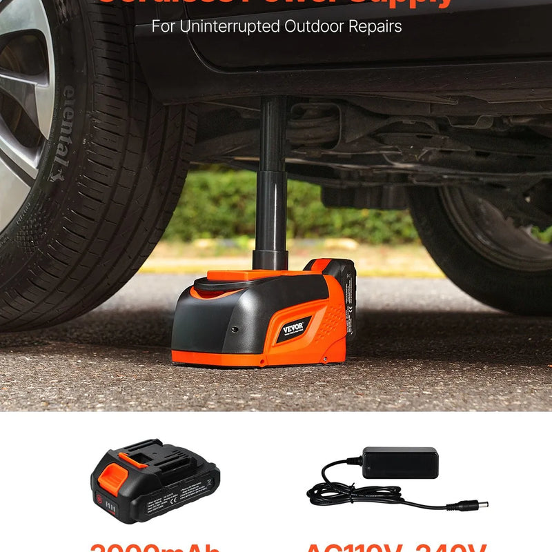 VEVOR elektriskais auto domkrats, 5 t, regulējams elektriskais šķērveida domkrats ar LED apgaismojumu un tālvadības pulti, pārnēsājams komplekts vieglajām automašīnām, apvidus auto un kravas transportlīdzekļiem