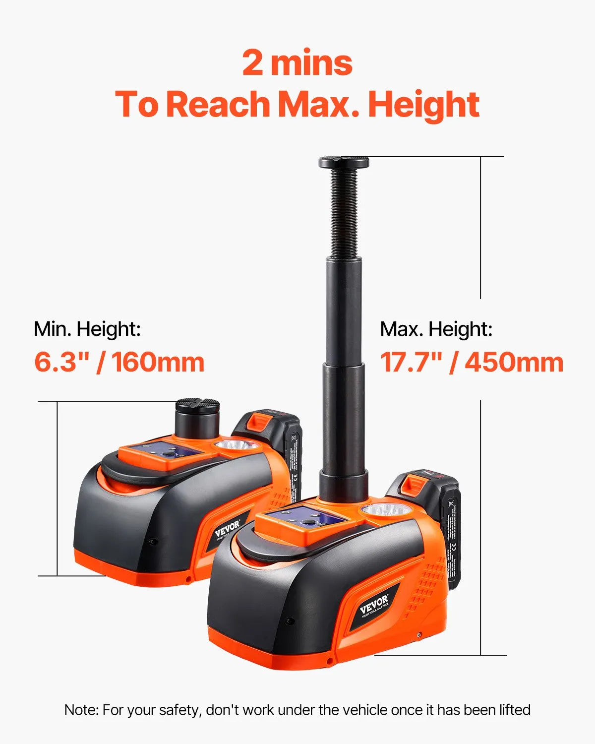 VEVOR Electric Car Jack, 5 Tonne, Adjustable Electric Scissor Jack with LED Light and Remote Control, Portable Kit for Sedans, SUVs and Trucks