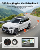 VEVOR auto videoreģistrators ar priekšējo un aizmugurējo kameru 4K + 1080p, 64 GB karte komplektā, dubultkanālu kamera ar GPS, G - sensoru, 129°/125° skata leņķi, 80,8 mm skārienekrānu, ciklisko ierakstu un stāvvietas režīmu - ZEMLETES.LV