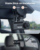 VEVOR auto videoreģistrators ar priekšējo un aizmugurējo kameru 4K + 1080p, 64 GB karte komplektā, dubultkanālu kamera ar GPS, G - sensoru, 129°/125° skata leņķi, 80,8 mm skārienekrānu, ciklisko ierakstu un stāvvietas režīmu - ZEMLETES.LV