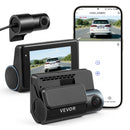 VEVOR auto videoreģistrators ar priekšējo un aizmugurējo kameru 4K + 1080p, WiFi lietotnes vadība, dubultkanālu kamera ar GPS, G - sensoru, 123°/125° skata leņķi, 76,2 mm ekrānu, ciklisko ierakstu un stāvvietas režīmu - ZEMLETES.LV