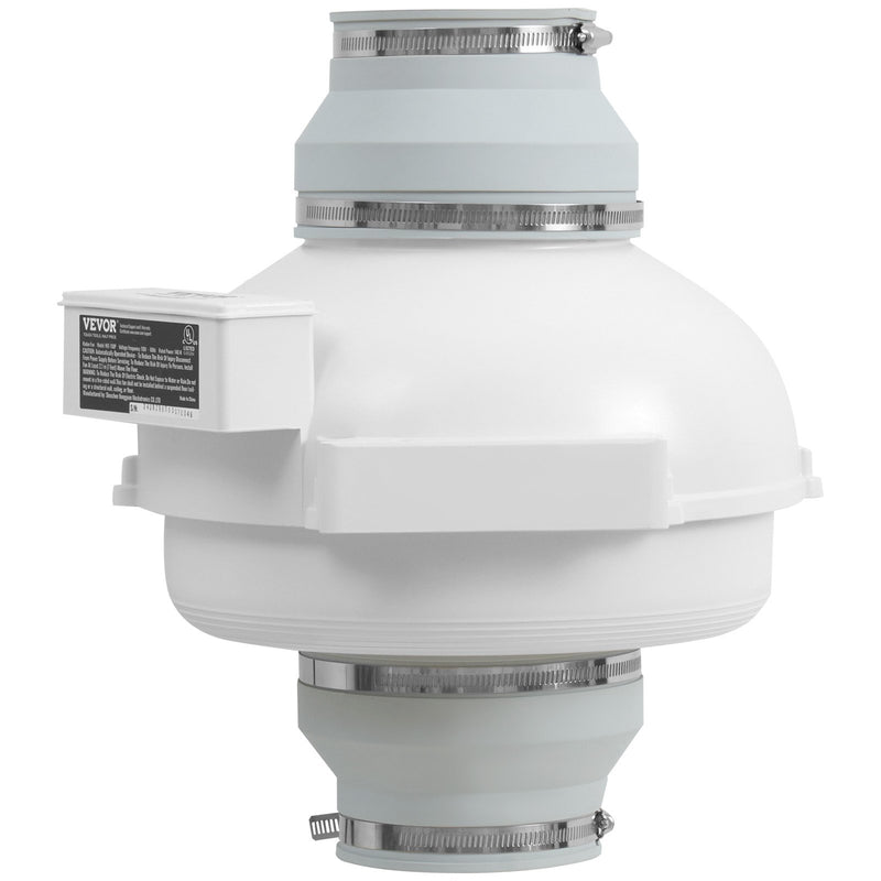VEVOR 100-114 mm radona samazināšanas ventilaatorid, kluss, 645 m³/h, ūdensizturīgs