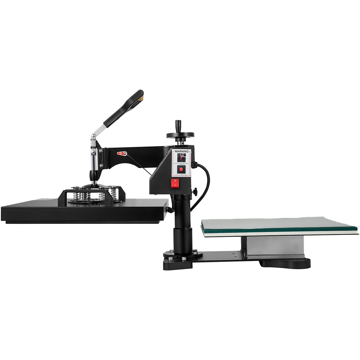 VEVOR Heat Press 38 × 38 cm 2-in-1 with Teflon Coating and Digital Control, for T-Shirts and Caps