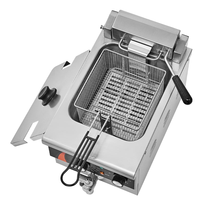 VEVOR Komerciālais elektriskais frī kartupeļu fritieris, galda virsmas fritieris, 8.5L