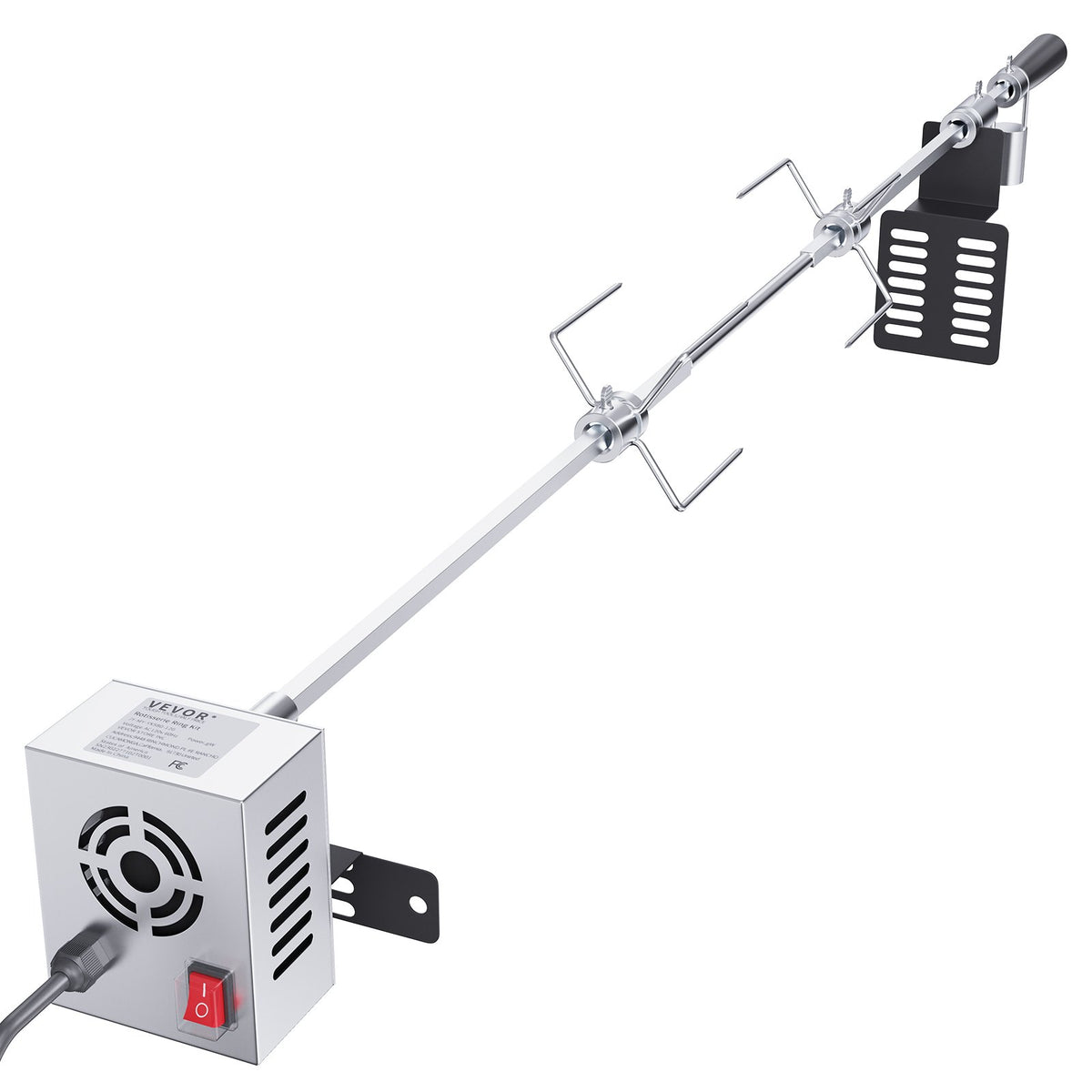 VEVOR universāla elektriskā rotējošā cepšanas ierīce grilam - BBQ cepšanas ierīce ar 81/99 cm rotējošo stieni un elektrisko motoru