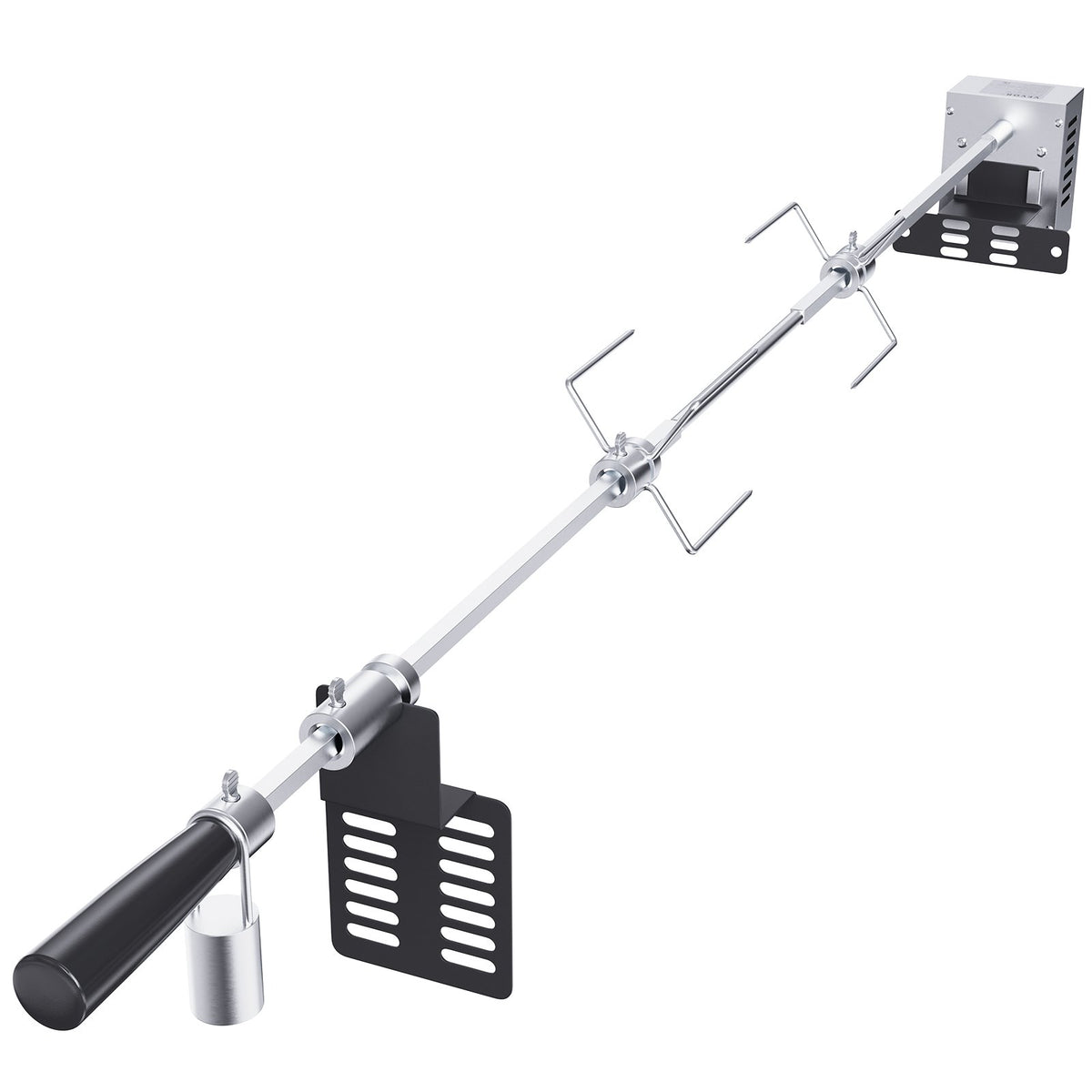 VEVOR universāla elektriskā rotējošā cepšanas ierīce grilam - BBQ cepšanas ierīce ar 81/99 cm rotējošo stieni un elektrisko motoru