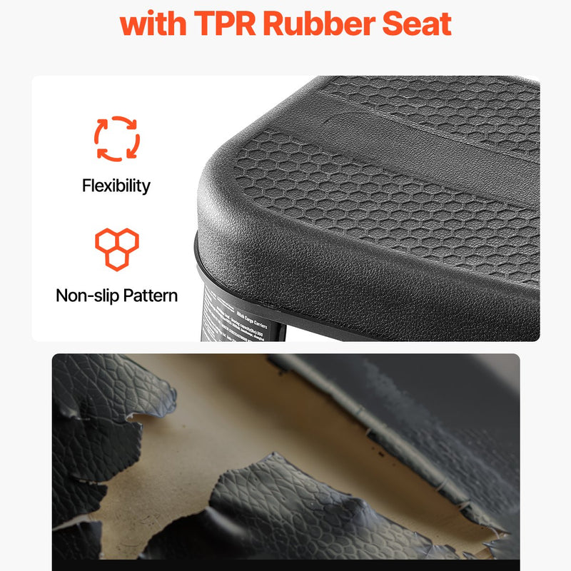 VEVOR mehāniķa krēsls, rullējošs darbnīcas krēsls, 136 kg kravnesība ar riteņiem un instrumentu paliktni