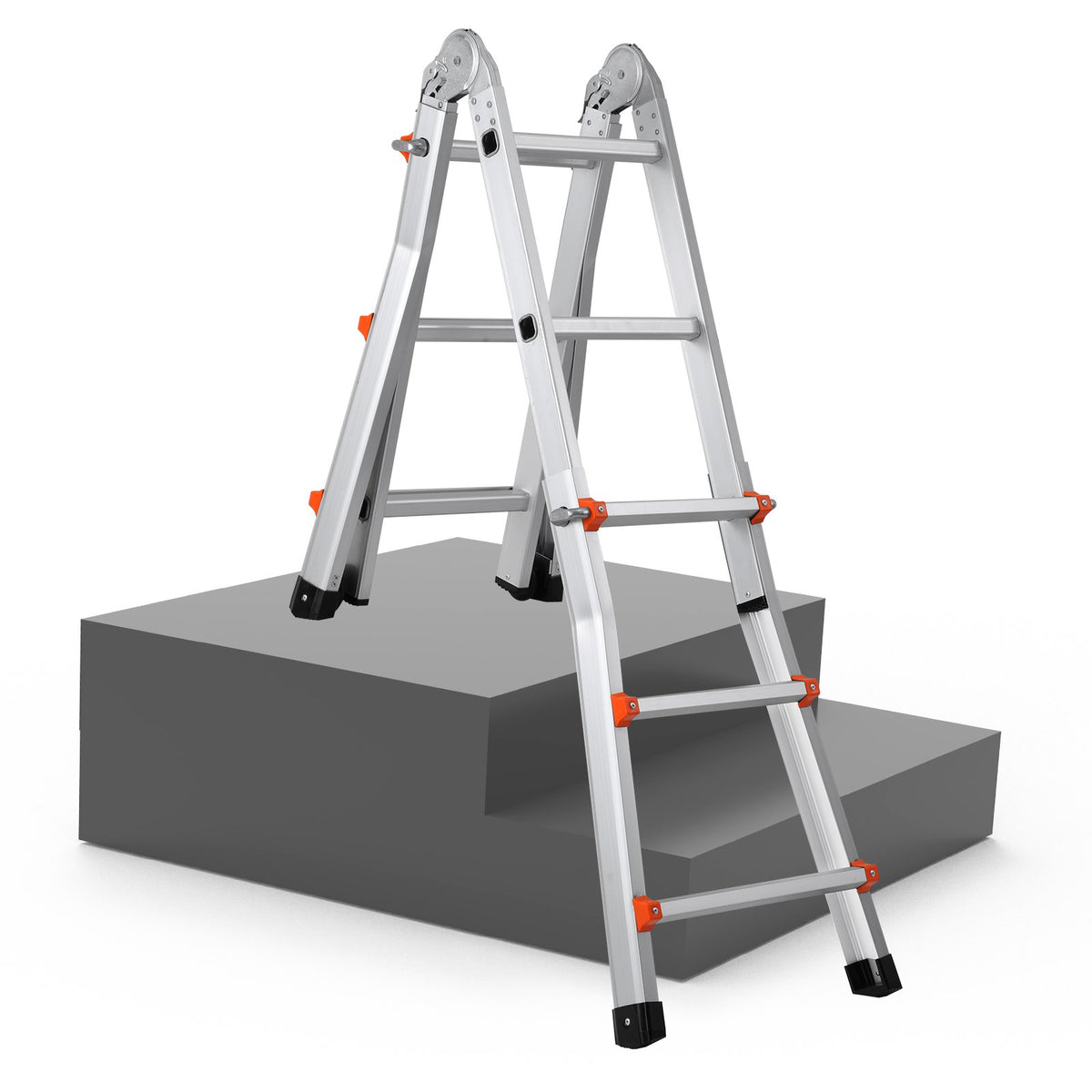 VEVOR Telescopic A-Frame Ladder, 2.9 m, Extendable, Multi-Purpose for Home Tasks, 150 kg Load Capacity