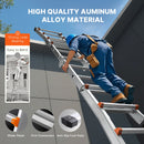 VEVOR teleskopiskās kāpnes A-veida, 4,6 m, izbīdāmas, daudzfunkcionālas mājas darbiem, 150 kg slodze