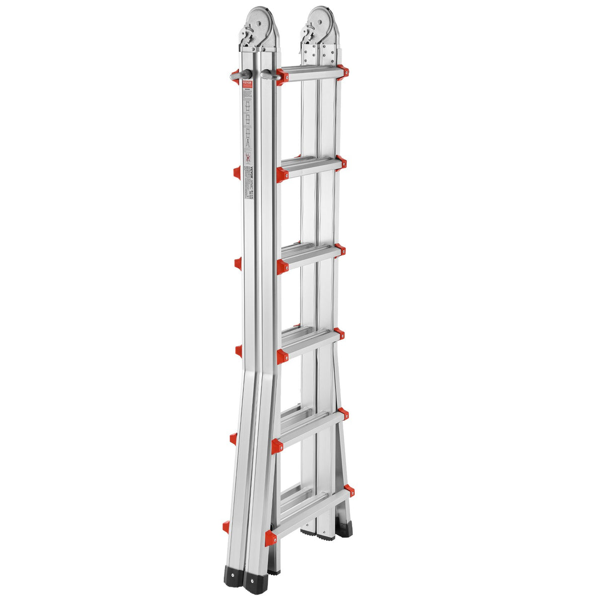 VEVOR Telescopic A-Frame Ladder, 6 m, Extendable, Multi-Purpose for Home Tasks, 150 kg Load Capacity