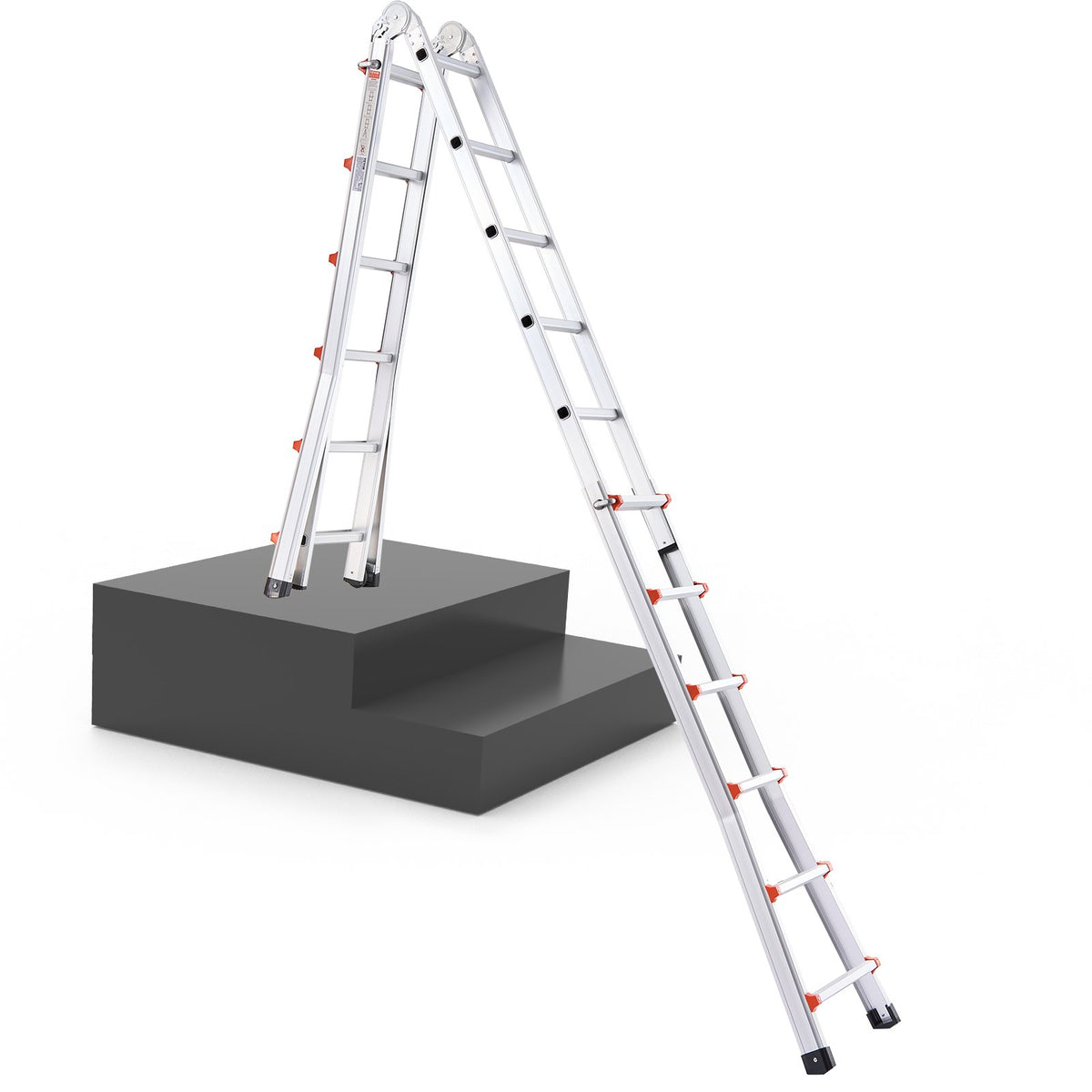 VEVOR Telescopic A-Frame Ladder, 6 m, Extendable, Multi-Purpose for Home Tasks, 150 kg Load Capacity