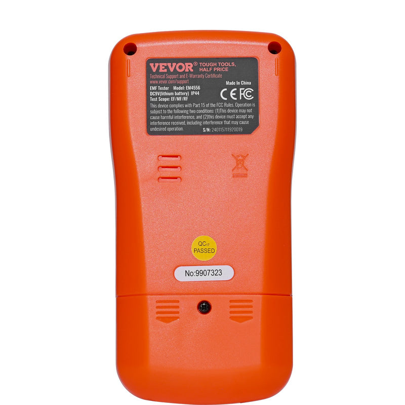 VEVOR digitālais LCD 3-in-1 EMF mērītājs, elektromagnētiskā starojuma detektors RF 5G