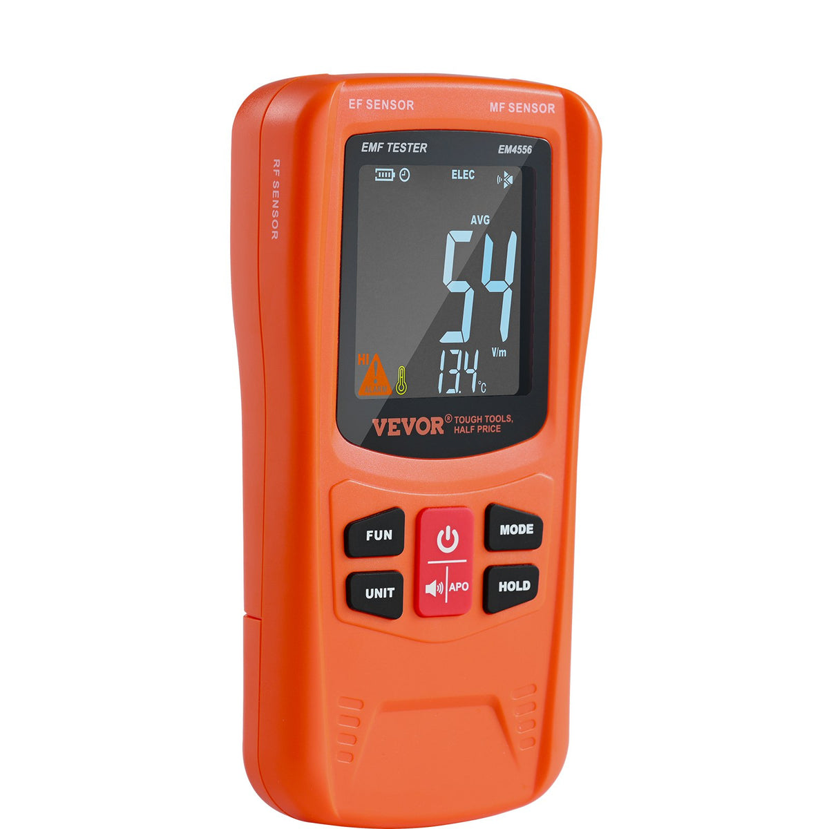 VEVOR Digital LCD 3-in-1 EMF Meter, Electromagnetic Radiation Detector RF 5G