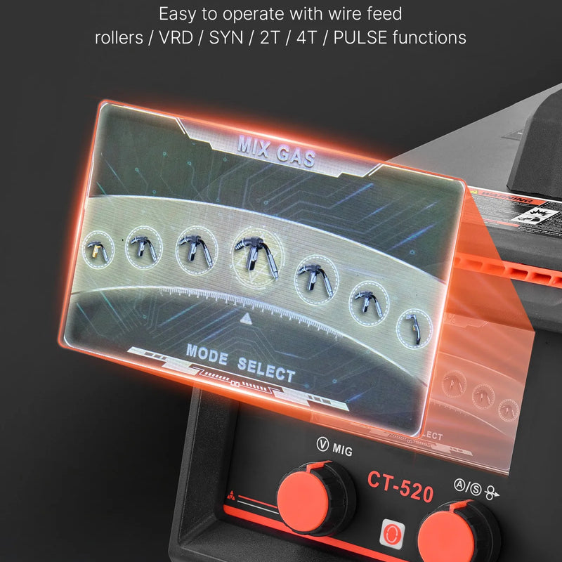 VEVOR 5-in-1 plazmas griezējs un metināšanas iekārta – CUT/TIG/Gāzes MIG/Flux MIG/MMA, 50 A bezkontakta plazmas griešanas iekārta un 200 A sinerģiskais metinātājs, 220 V alumīnija Pulse MIG metinātājs ar spolītes pistoles (Spool Gun) savietojamību