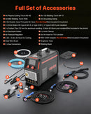 VEVOR 5-in-1 plazmas griezējs un metināšanas iekārta – CUT/TIG/Gāzes MIG/Flux MIG/MMA, 50 A bezkontakta plazmas griešanas iekārta un 200 A sinerģiskais metinātājs, 220 V alumīnija Pulse MIG metinātājs ar spolītes pistoles (Spool Gun) savietojamību