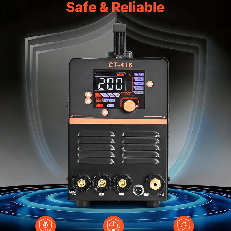 VEVOR 3-in-1 plazmas griezējs un metināšanas iekārta – CUT/TIG/MMA, 50 A plazmas griešanas iekārta un 200 A TIG/MMA metinātājs, LED digitālais displejs ar 2T/4T/PA/PT funkcijām, mājas remontam un darbnīcām, 220 V