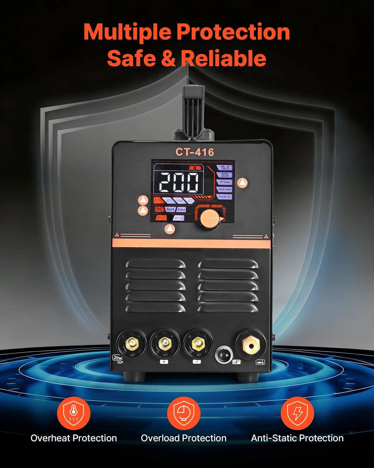 VEVOR 3-in-1 Plasma Cutter and Welding Machine – CUT 50 A, TIG and MMA 200 A, LED, 2T/4T, 220 V