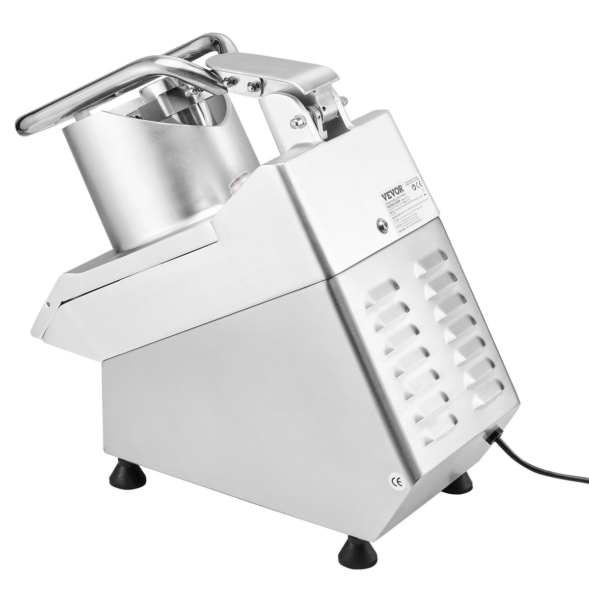 VEVOR Food Processor and Vegetable Cutter with 6 Blades, Stainless Steel, Commercial