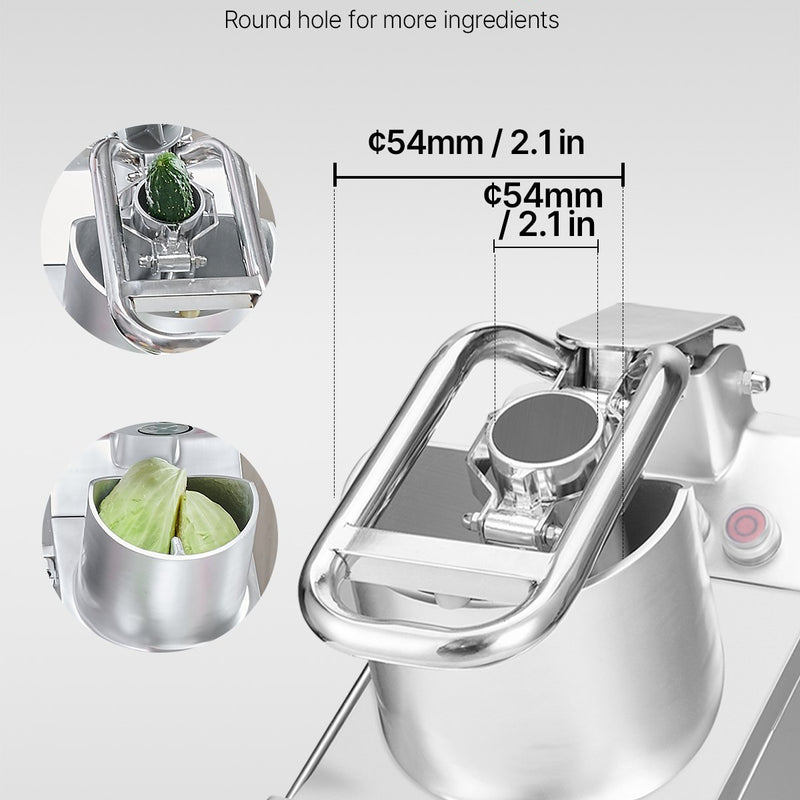 VEVOR pārtikas smalcinātājs un dārzeņu griezējs ar 6 asmeņiem, pārtikas kvalitātes nerūsējošais tērauds