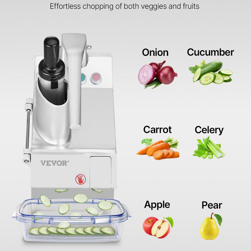 VEVOR pārtikas smalcinātājs un dārzeņu griezējs ar 6 asmeņiem, pārtikas kvalitātes nerūsējošais tērauds
