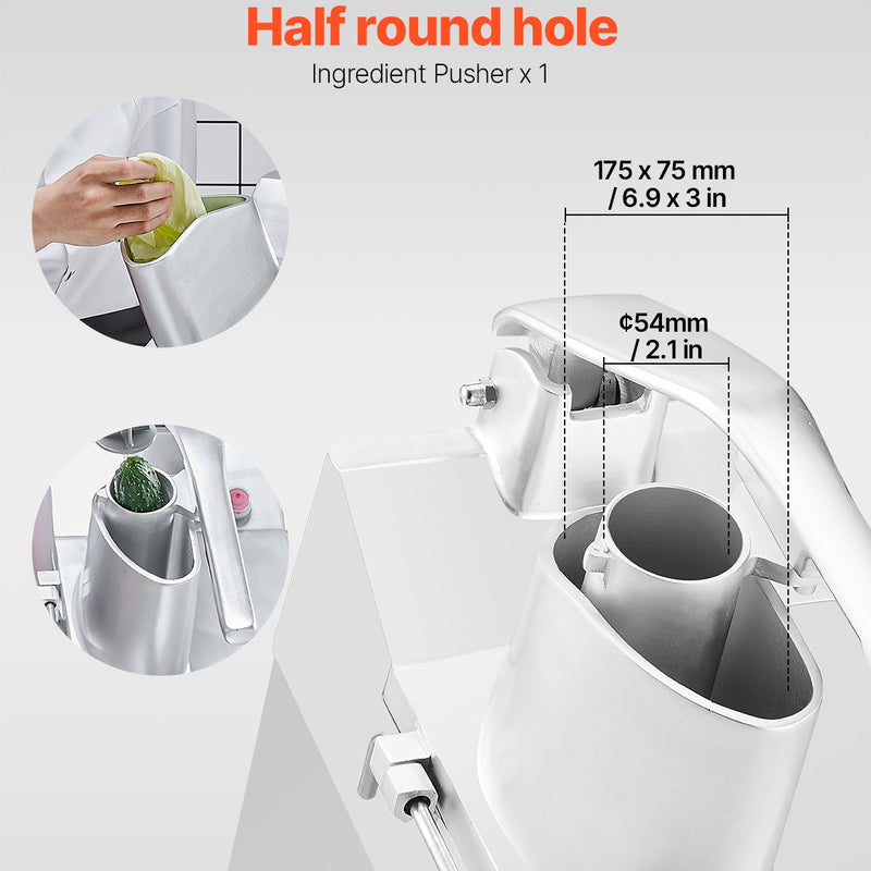 VEVOR pārtikas smalcinātājs un dārzeņu griezējs ar 6 asmeņiem, pārtikas kvalitātes nerūsējošais tērauds