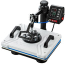 VEVOR 10-in-1 Siltuma prese 30x38 cm, 1000W, 360° rotācijas svārsta veids, balta siltuma prese T-kreklu sublimācijai, divu cauruļu sildīšana DIY pildspalvām, cepurēm, krūzēm un T-krekliem