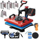 VEVOR 30x38 cm 10-in-1 termoprese, 1000 W daudzfunkcionāla termopreses iekārta ar 360° rotāciju, T-kreklu, krūžu, cepuru un pildspalvu sublimācijas prese