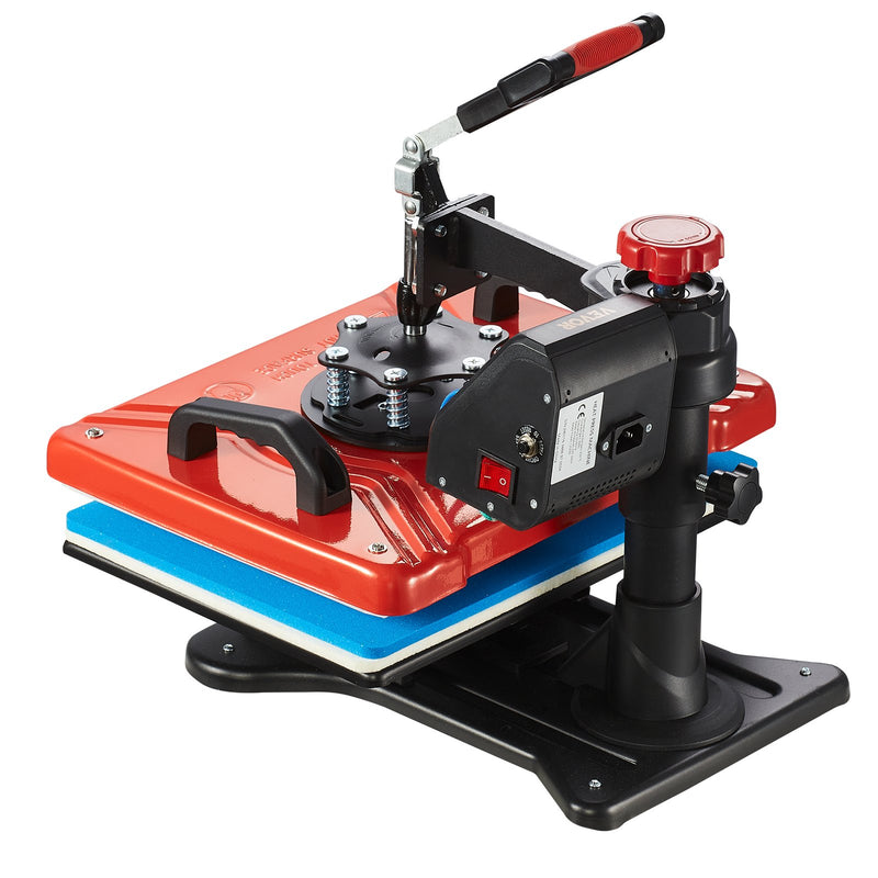 VEVOR 30x38 cm 10-in-1 termoprese, 1000 W daudzfunkcionāla termopreses iekārta ar 360° rotāciju, T-kreklu, krūžu, cepuru un pildspalvu sublimācijas prese