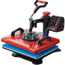 VEVOR 30x38 cm 10-in-1 termoprese, 1000 W daudzfunkcionāla termopreses iekārta ar 360° rotāciju, T-kreklu, krūžu, cepuru un pildspalvu sublimācijas prese