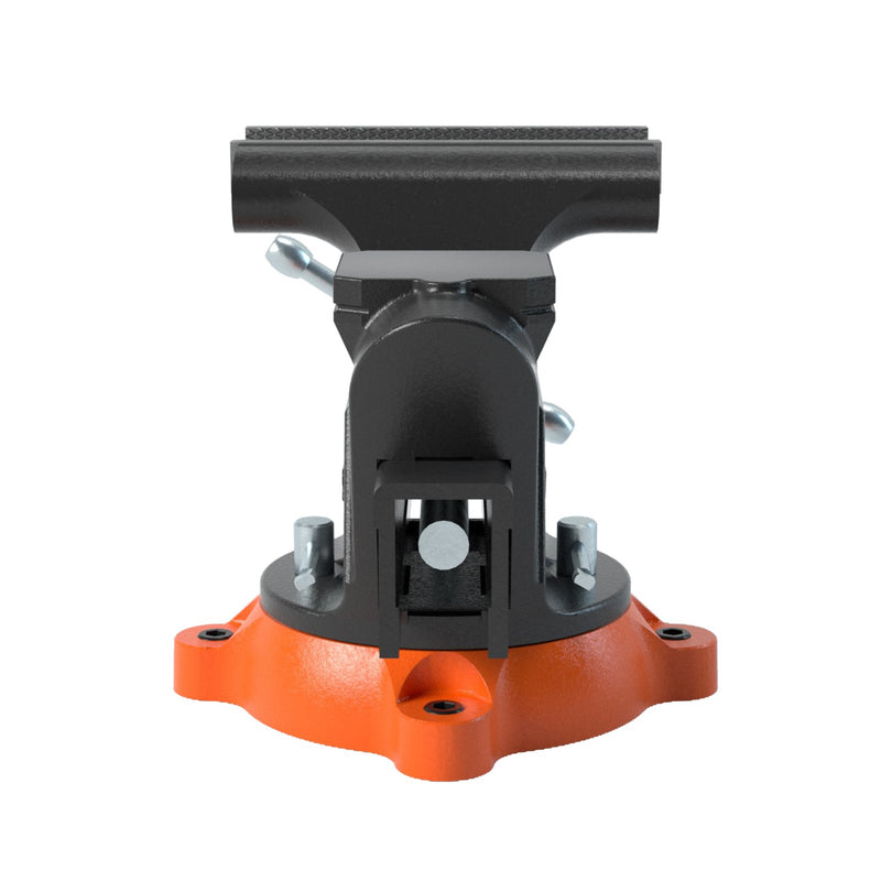 VEVOR 15,24 cm darbgalda spīles ar laktu, 360° rotējoša fiksācijas pamatne, izturīgs kaļamais čuguns